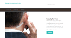 Desktop Screenshot of closeprotectionitaly.com