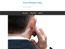 Tablet Screenshot of closeprotectionitaly.com